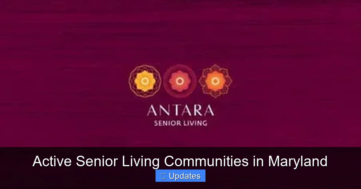 Active Senior Living Communities in Maryland
