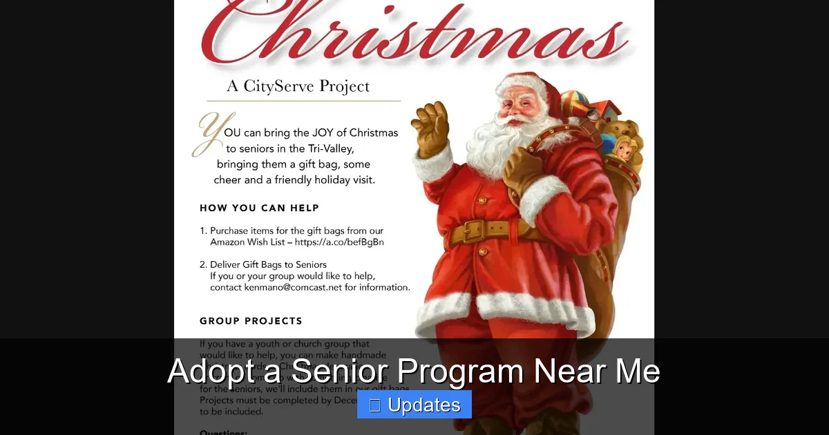Adopt a Senior Program Near Me