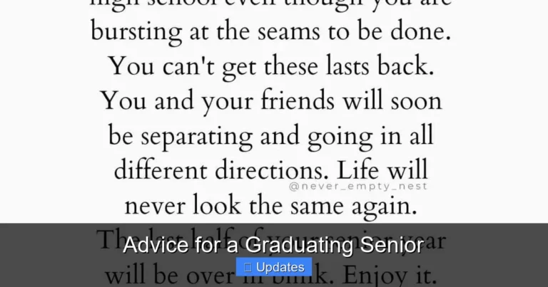 Advice for a Graduating Senior