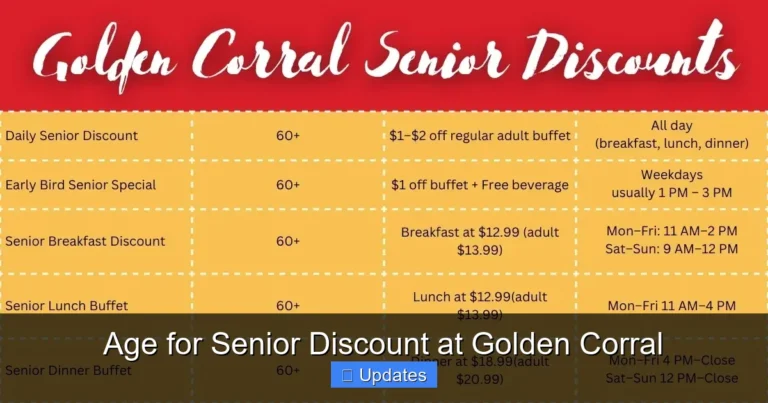 Age for Senior Discount at Golden Corral