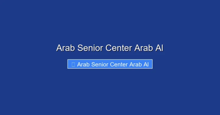 Arab Senior Center Arab Al