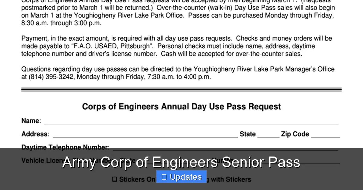Military Base Pass Example Army Corp of Engineers Senior Pass - SeniorsProTalk