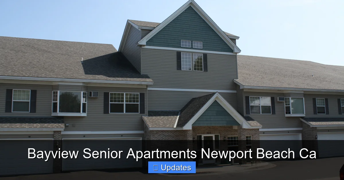 Bayview Senior Apartments Newport Beach Ca