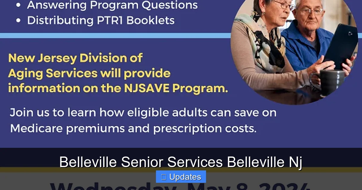 Belleville Senior Services Belleville Nj