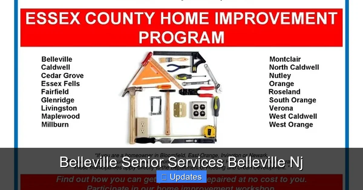 Belleville Senior Services Belleville Nj