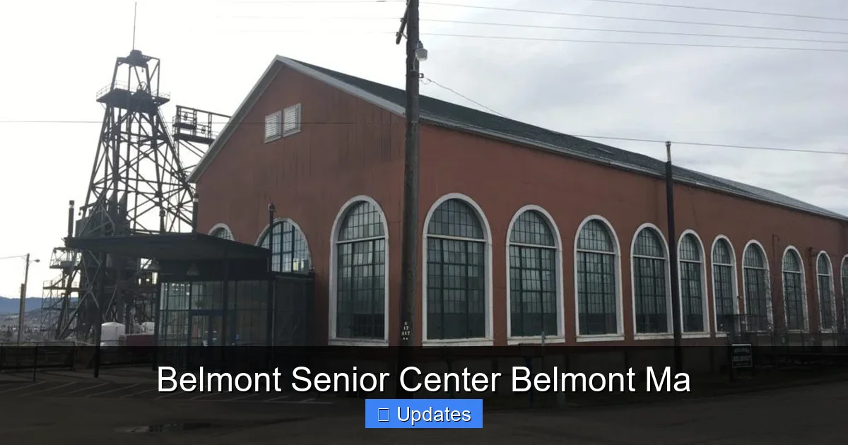 Belmont Senior Center Belmont Ma