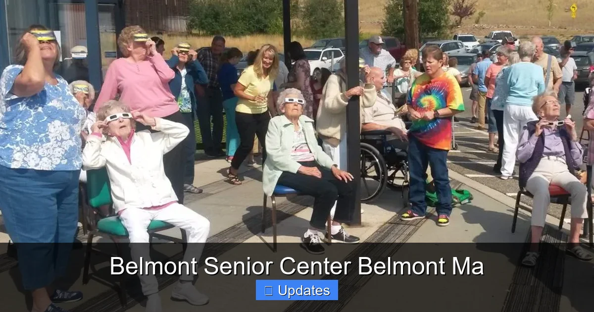 Belmont Senior Center Belmont Ma