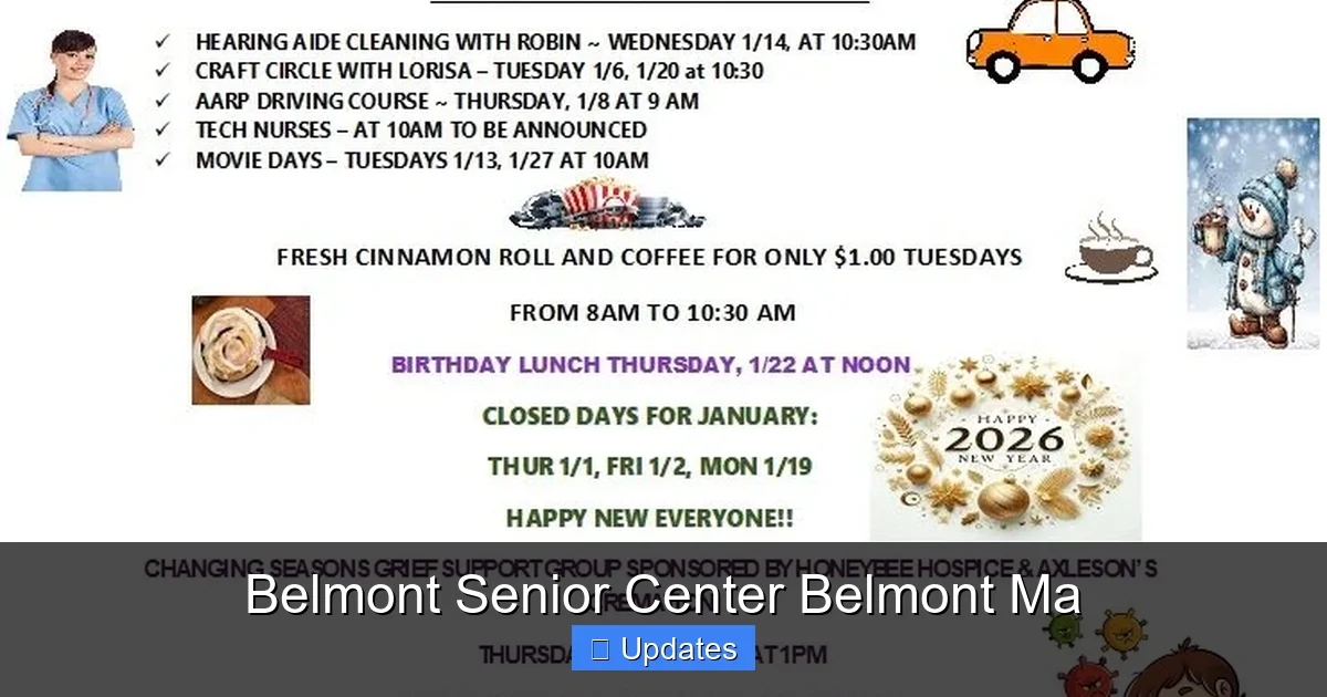 Belmont Senior Center Belmont Ma