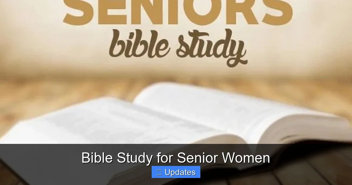 Bible Study for Senior Women