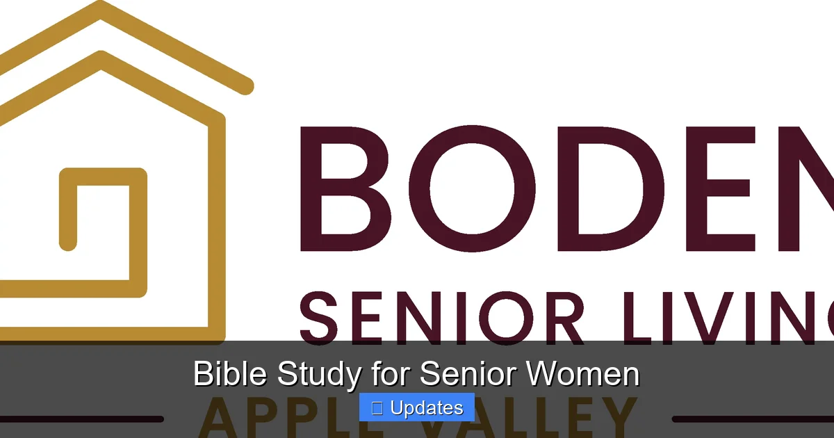 Bible Study for Senior Women