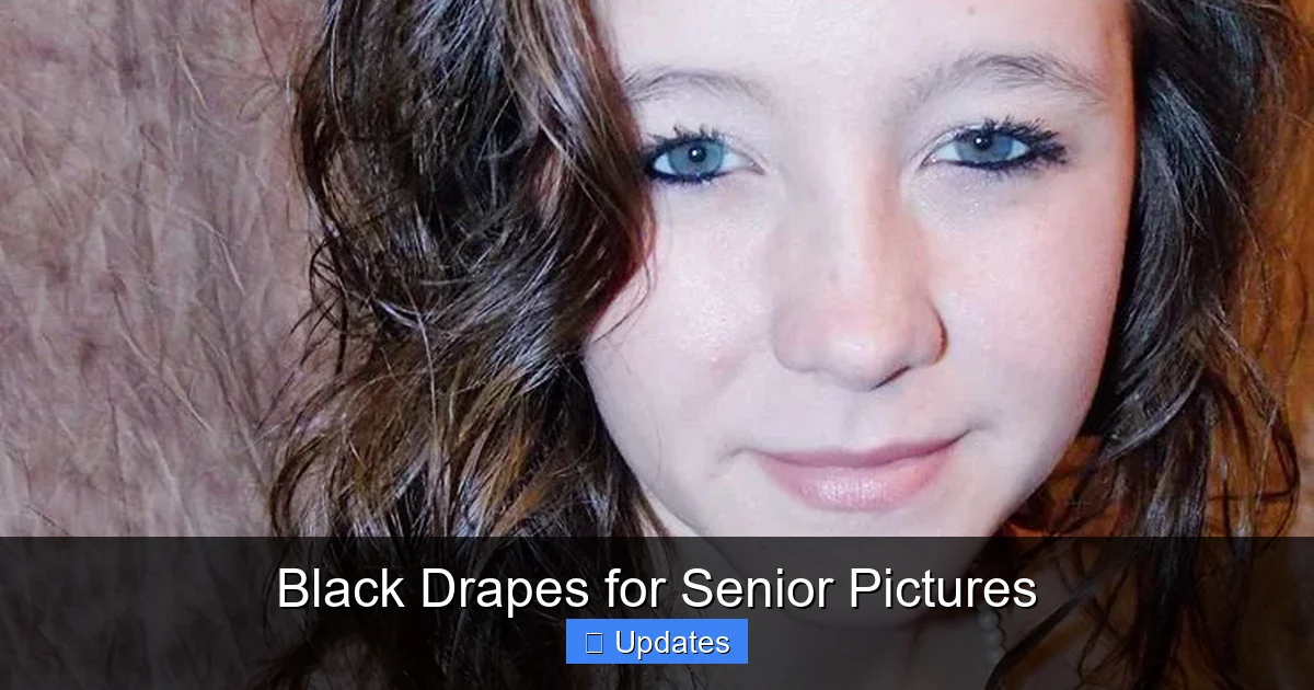 Black Drapes for Senior Pictures