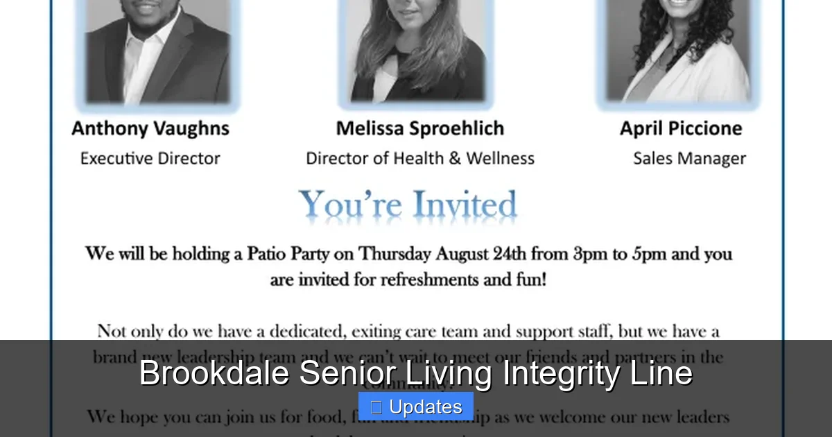 Brookdale Senior Living Integrity Line