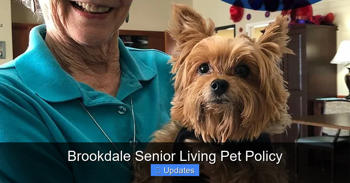 Brookdale Senior Living Pet Policy