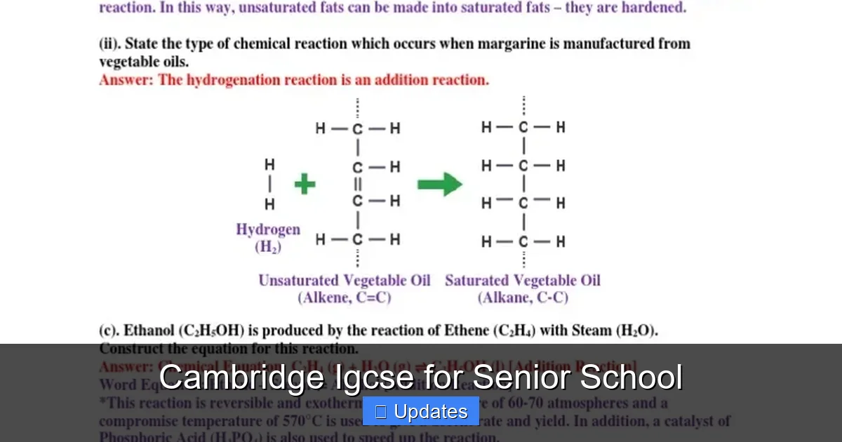 Cambridge Igcse for Senior School