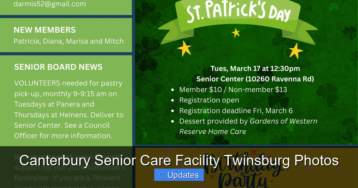 Canterbury Senior Care Facility Twinsburg Photos