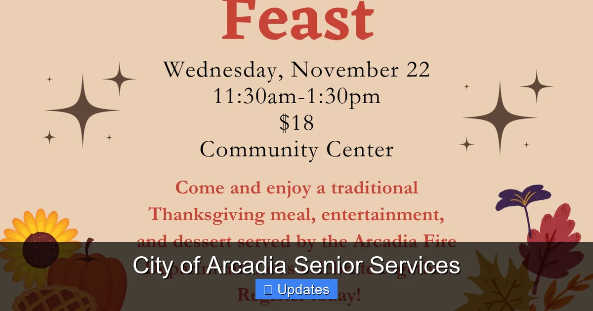 City of Arcadia Senior Services