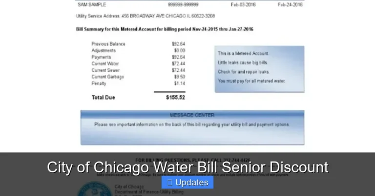 City of Chicago Water Bill Senior Discount