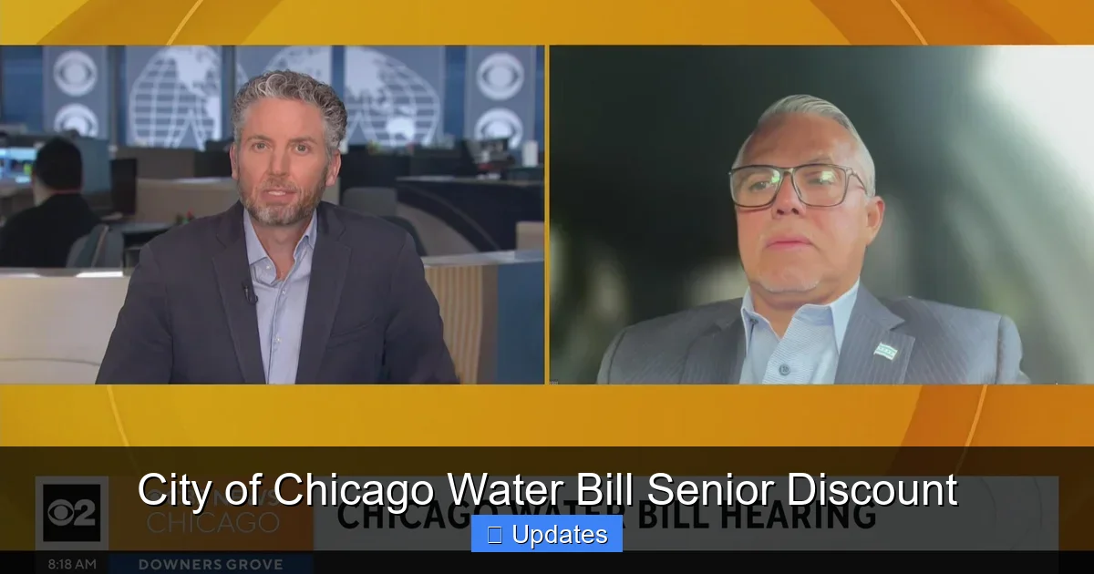 City of Chicago Water Bill Senior Discount
