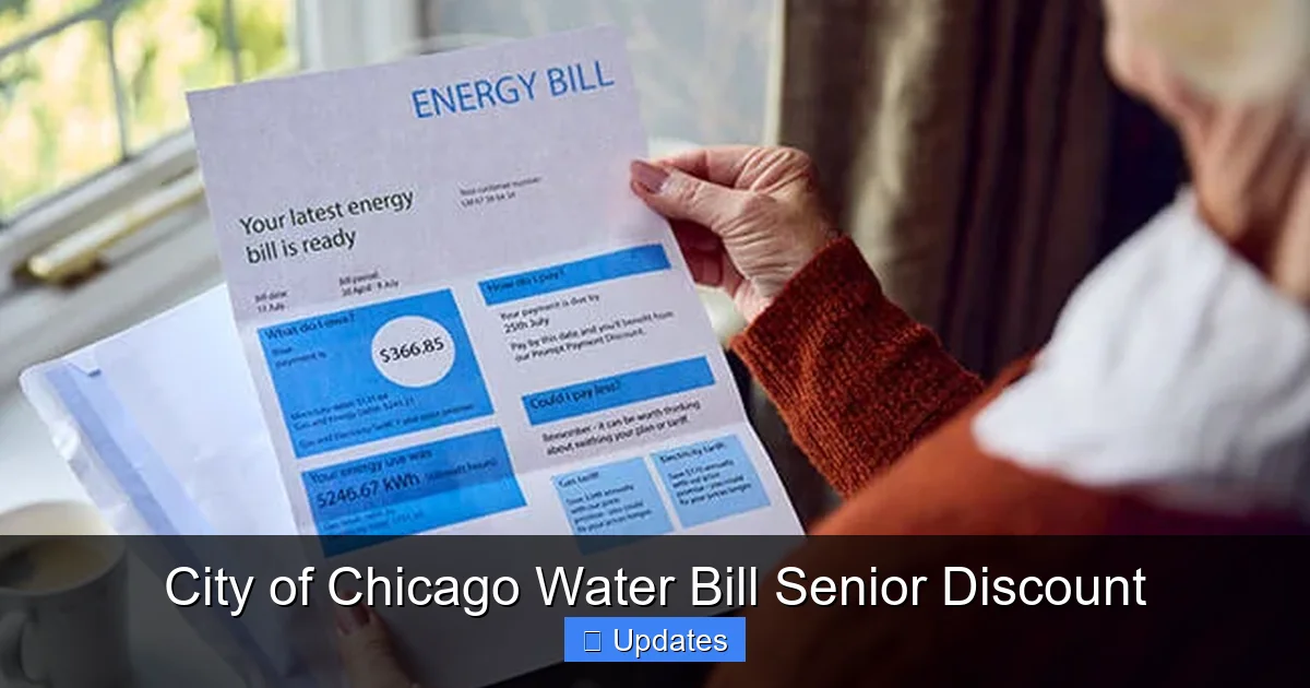 City of Chicago Water Bill Senior Discount