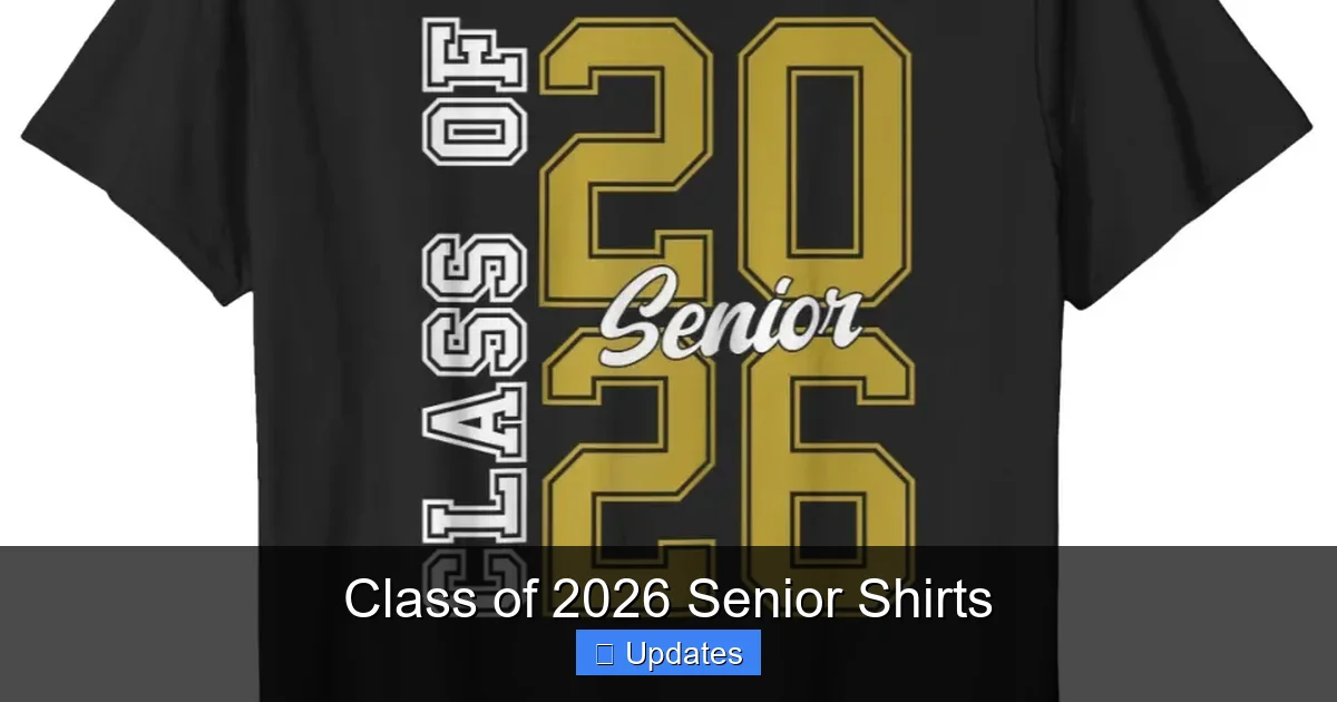 Class of 2026 Senior Shirts
