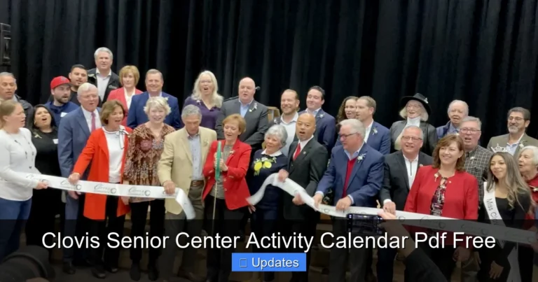 Clovis Senior Center Activity Calendar Pdf Free