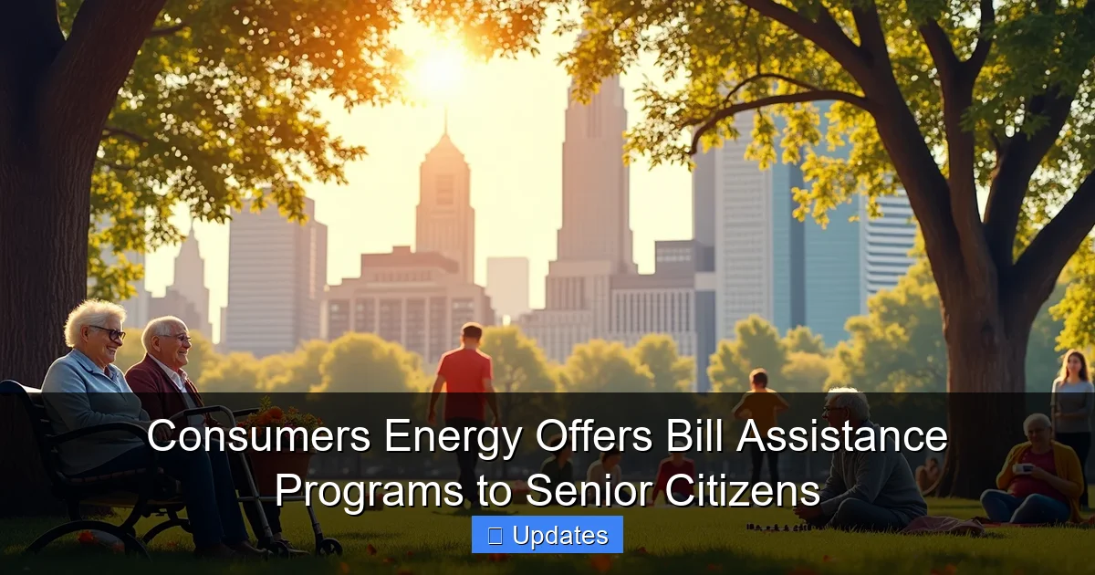 Consumers Energy Offers Bill Assistance Programs to Senior Citizens