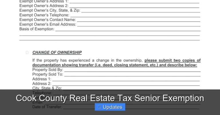 Cook County Real Estate Tax Senior Exemption