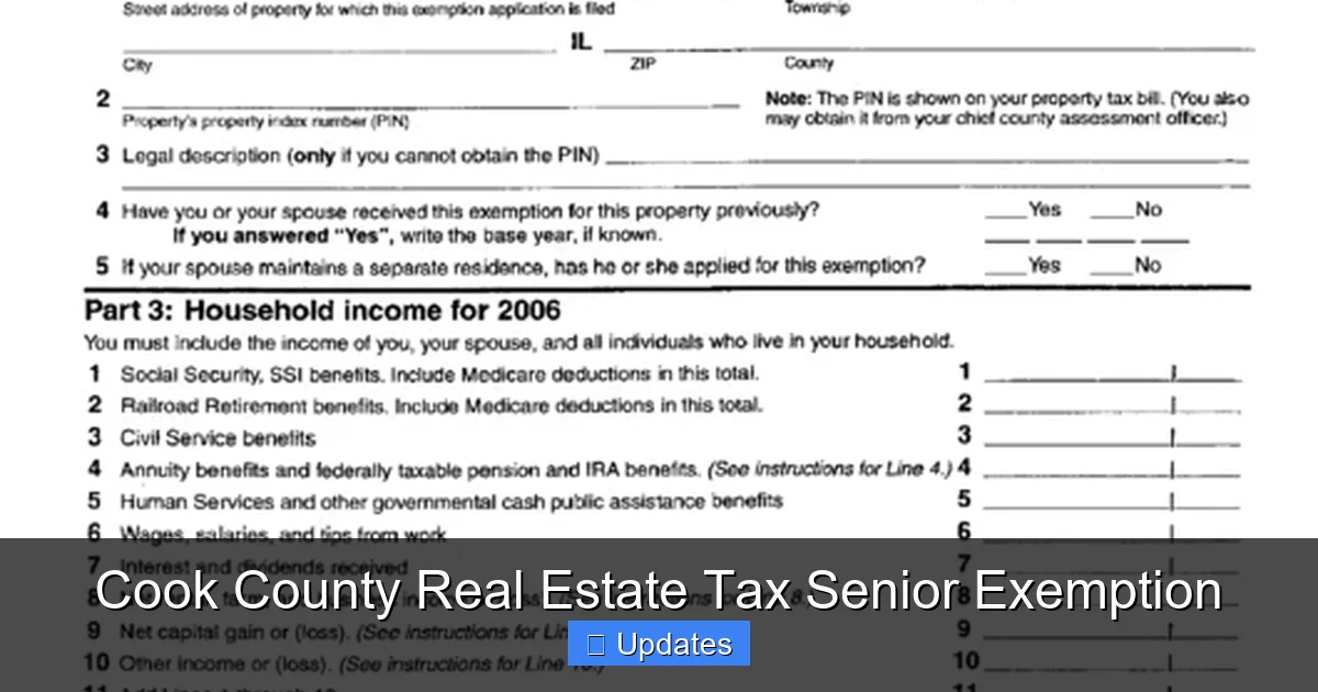 Cook County Real Estate Tax Senior Exemption