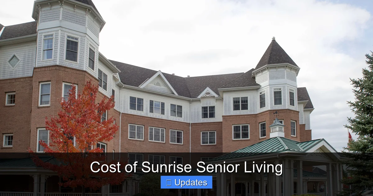 Cost of Sunrise Senior Living