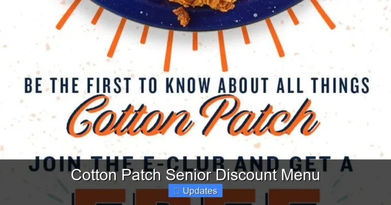 Cotton Patch Senior Discount Menu
