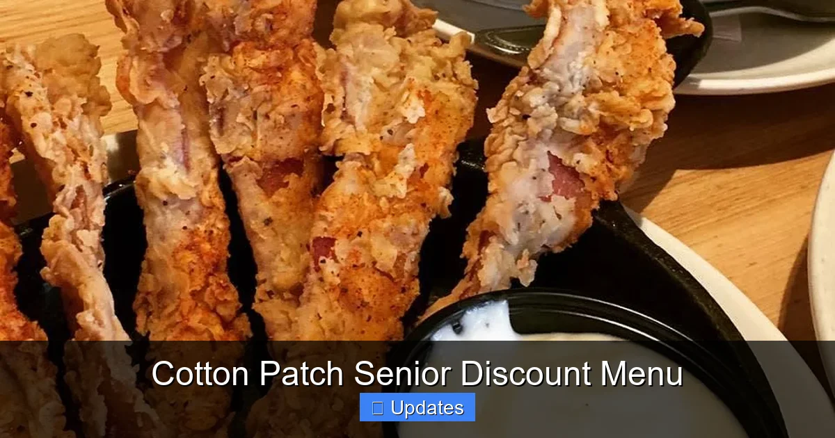 Cotton Patch Senior Discount Menu