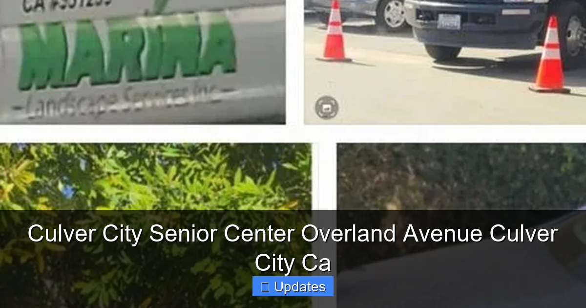 Culver City Senior Center Overland Avenue Culver City Ca