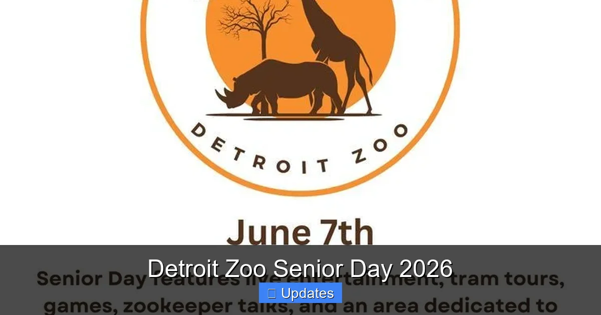 Detroit Zoo Senior Day 2026