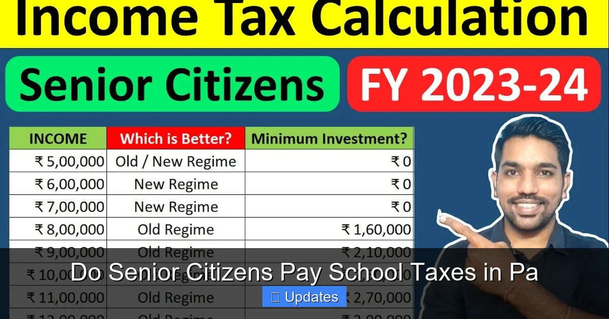 Do Senior Citizens Pay School Taxes in Pa