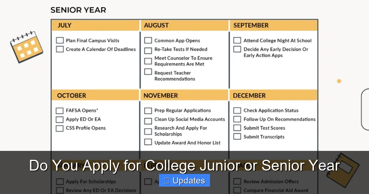 Do You Apply for College Junior or Senior Year