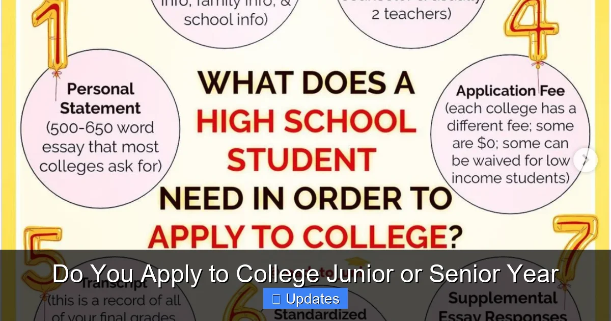 Do You Apply to College Junior or Senior Year