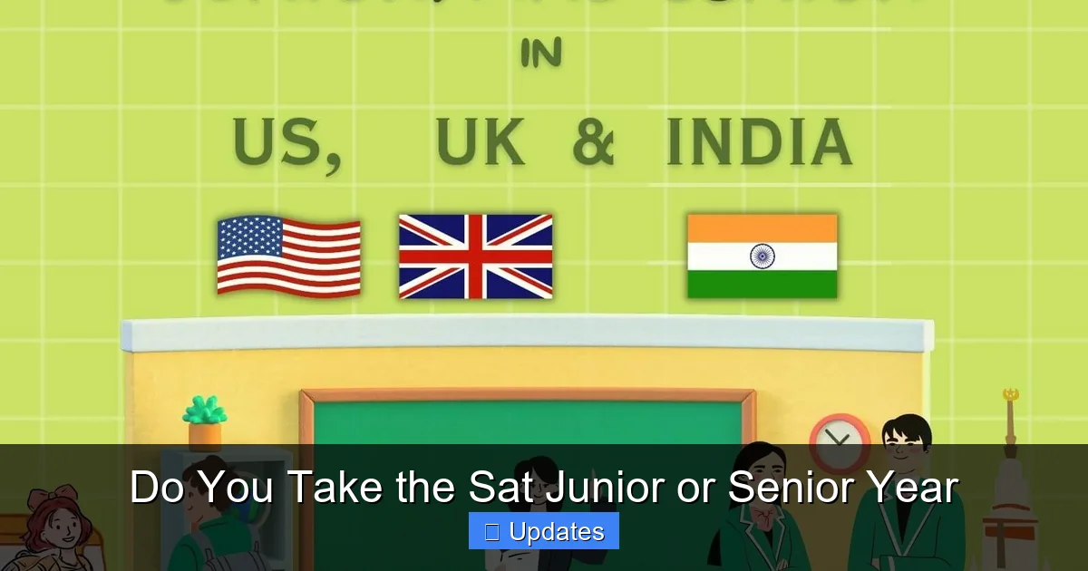Do You Take the Sat Junior or Senior Year
