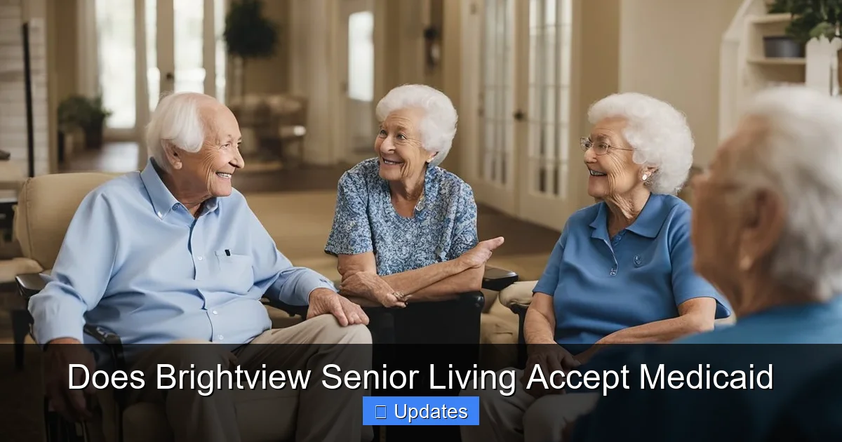 Does Brightview Senior Living Accept Medicaid