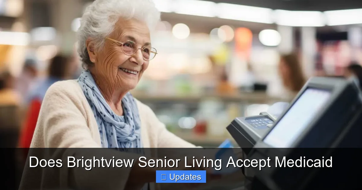 Does Brightview Senior Living Accept Medicaid
