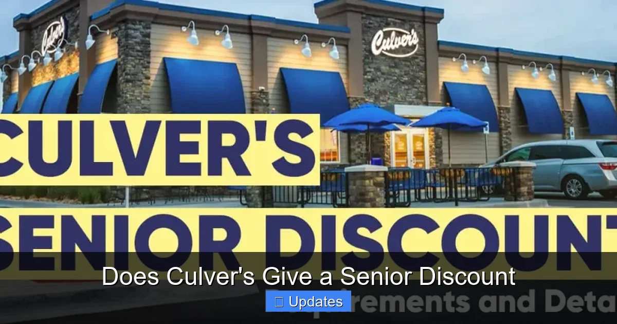 Does Culver's Give a Senior Discount