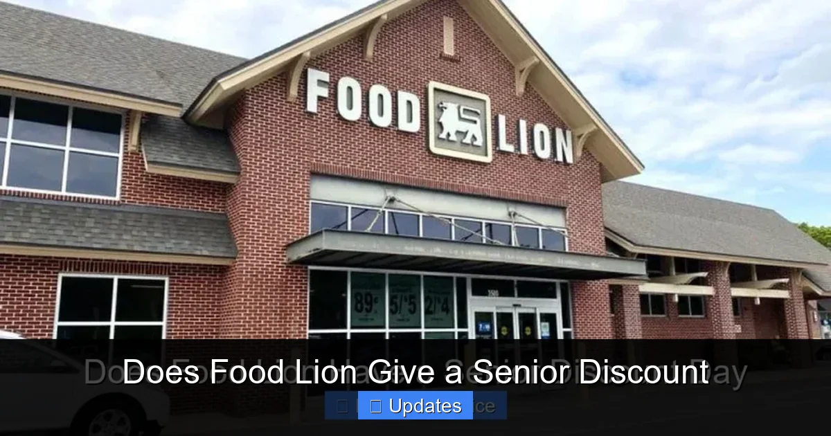 Does Food Lion Give a Senior Discount