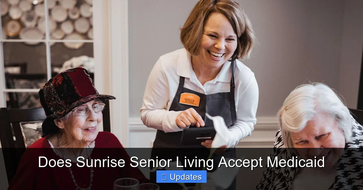 Does Sunrise Senior Living Accept Medicaid