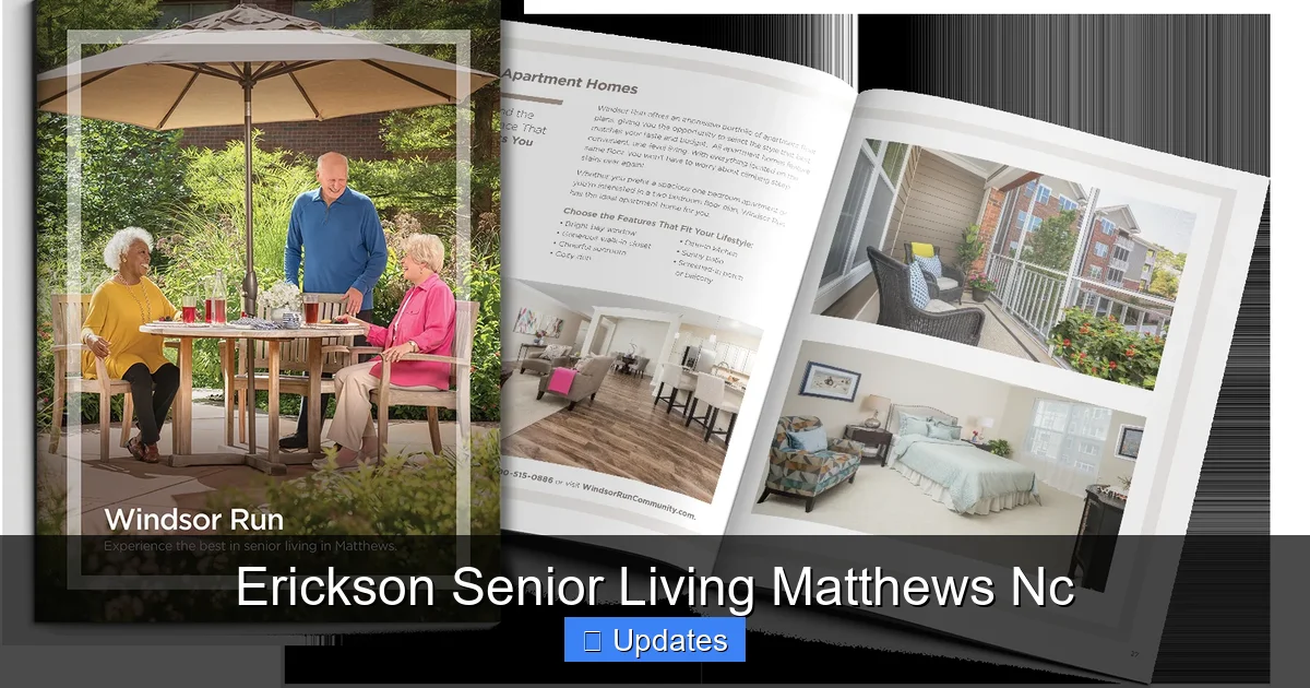 Erickson Senior Living Matthews Nc