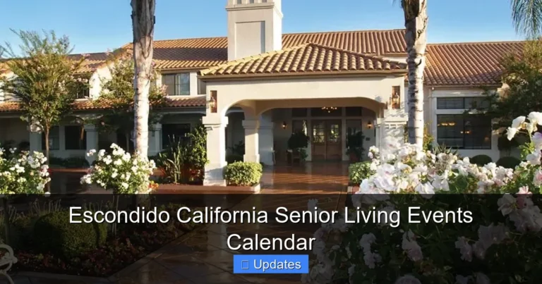 Escondido California Senior Living Events Calendar