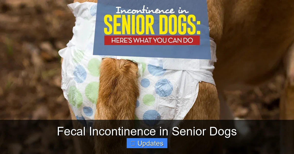 Fecal Incontinence in Senior Dogs