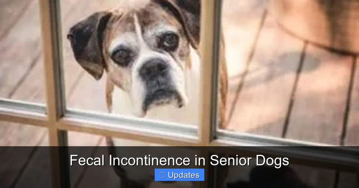 Fecal Incontinence in Senior Dogs