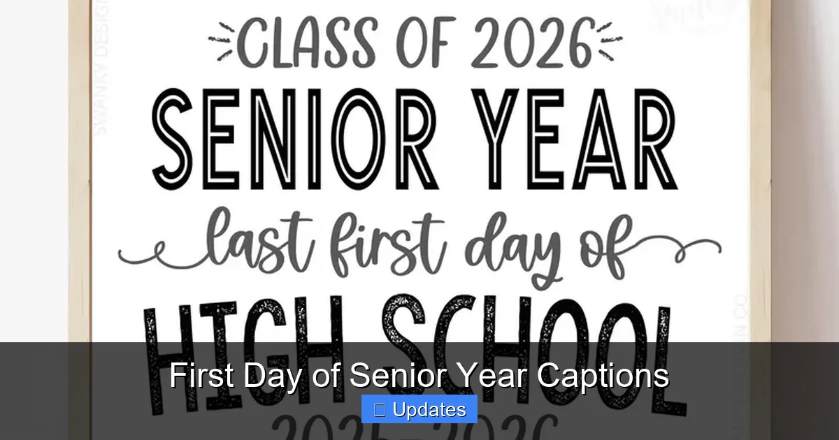First Day of Senior Year Captions