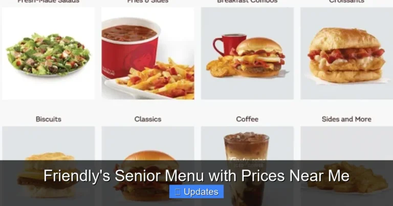 Friendly's Senior Menu with Prices Near Me