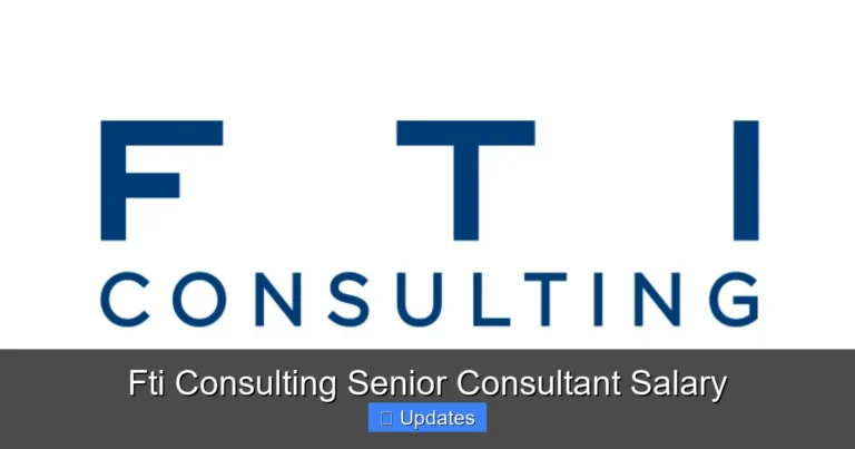 Fti Consulting Senior Consultant Salary