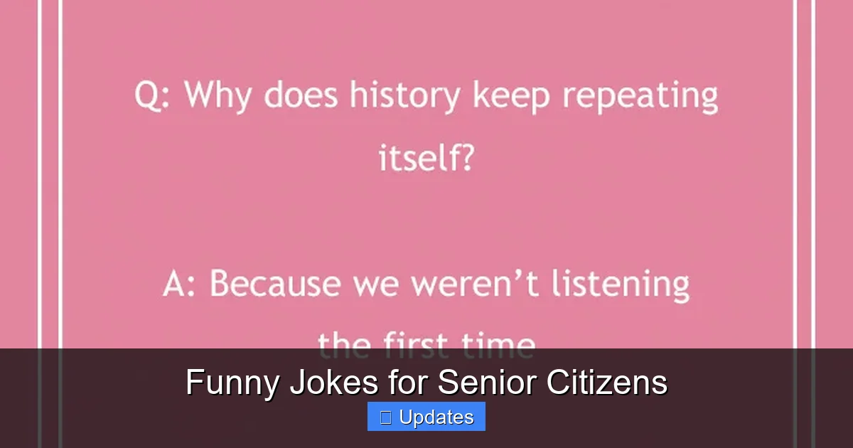 Funny Jokes for Senior Citizens